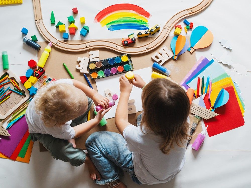  children drawing and making crafts (natalia deriabina/istockphoto/getty images).