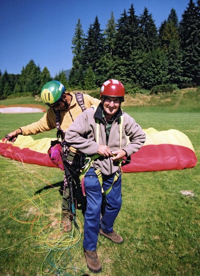  Former Vancouver Province editor and publisher Paddy Sherman kept active in retirement: here he is parasailing.