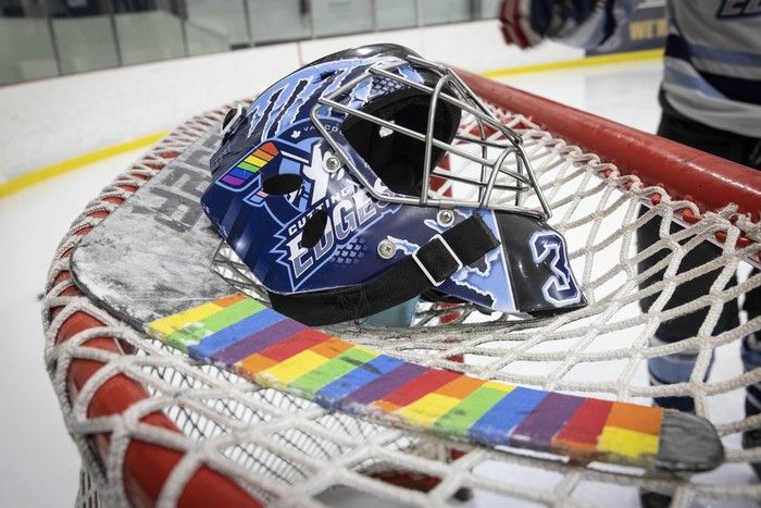  Some teams who play against the Cutting Edges will put Pride tape on their sticks, says Kyle McCarthy.