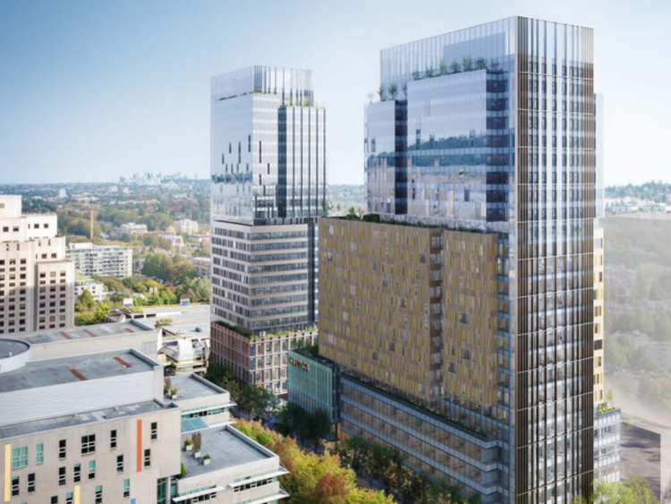 The redevelopment project — located just across the street from VGH at 900 and 990 West 12 Avenue — will now move into the next phases of planning and development after zoning approval.