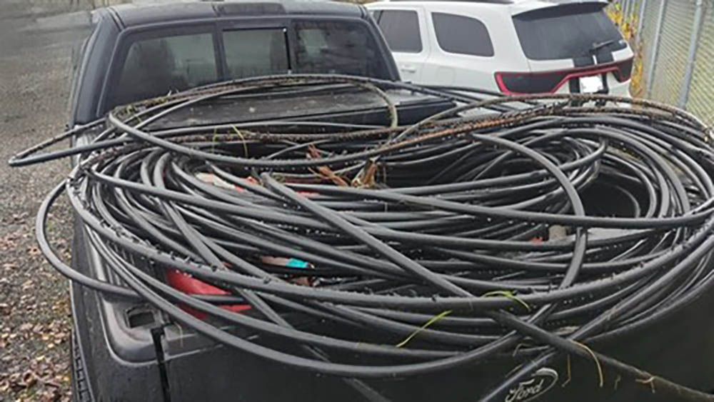  File photo of copper cable stolen from B.C. Hydro sites in Delta.