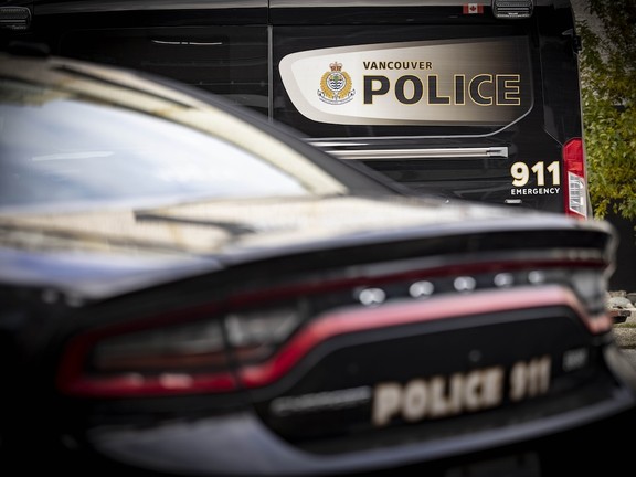 Close up of a squad car door