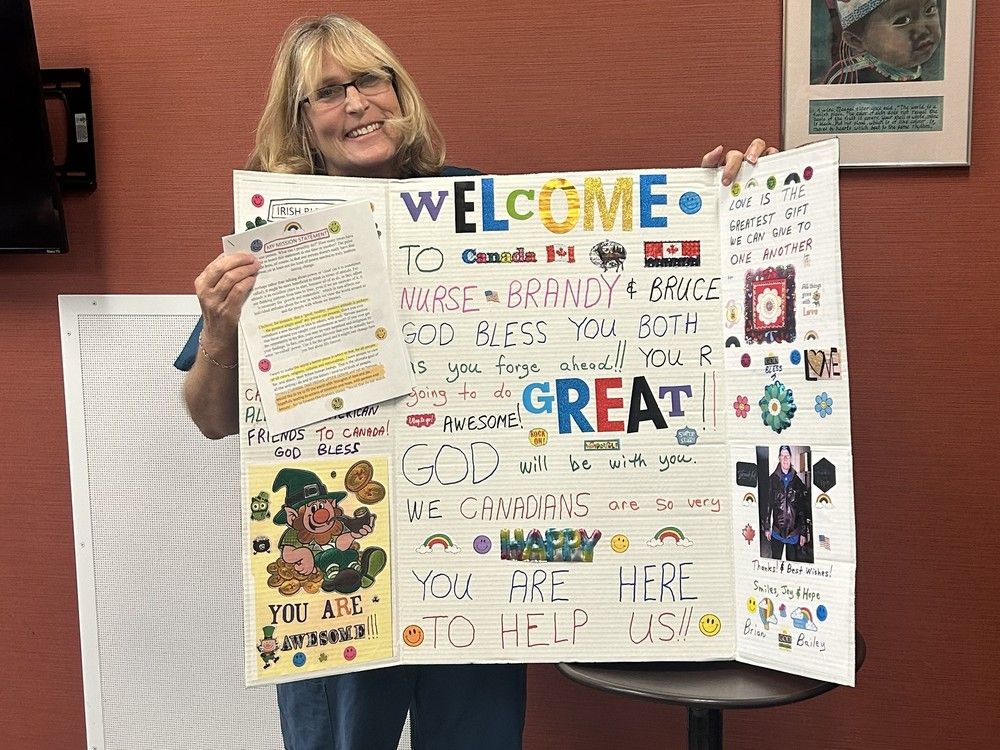  Brandy Frye, an American registered nurse from Southern California, moved to Nanaimo after the election of U.S. President Trump.