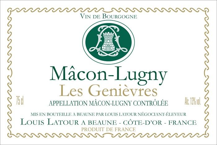 Bottle of Louis Latour Macon-Lugny Les Genièvries 2023
