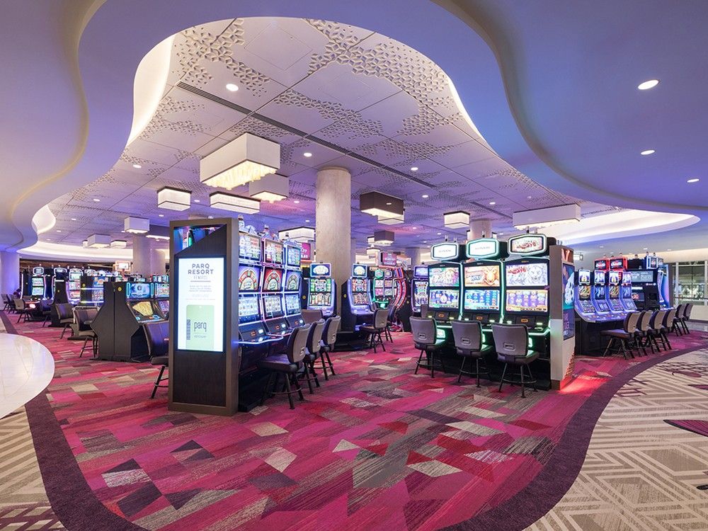 Slot machines at Parq Casino in Vancouver.
