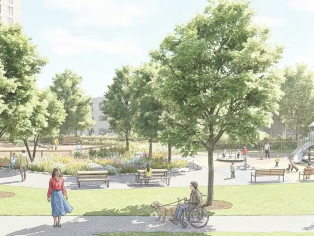 An artist's conception of the proposed expansion for W.C. Shelly Park