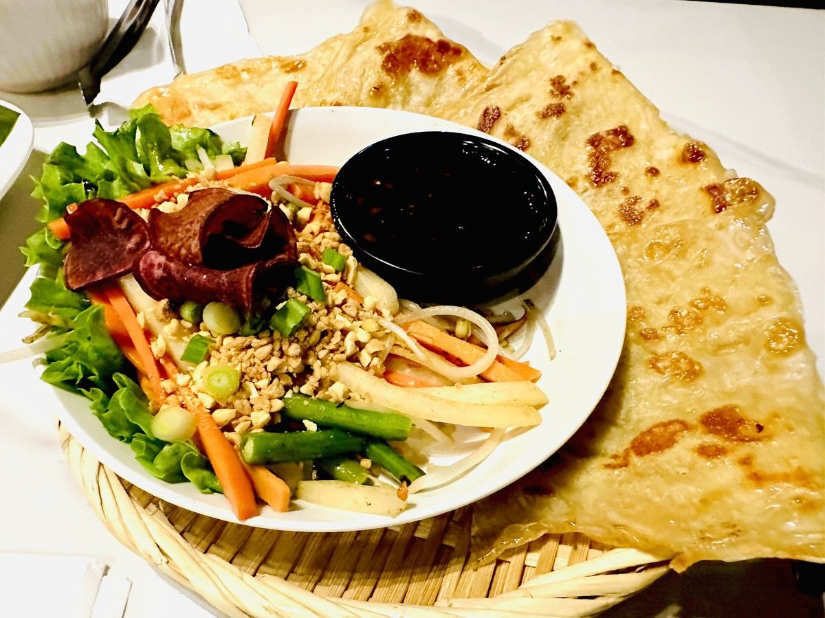 Naked spring roll at Halina in Vancouver.