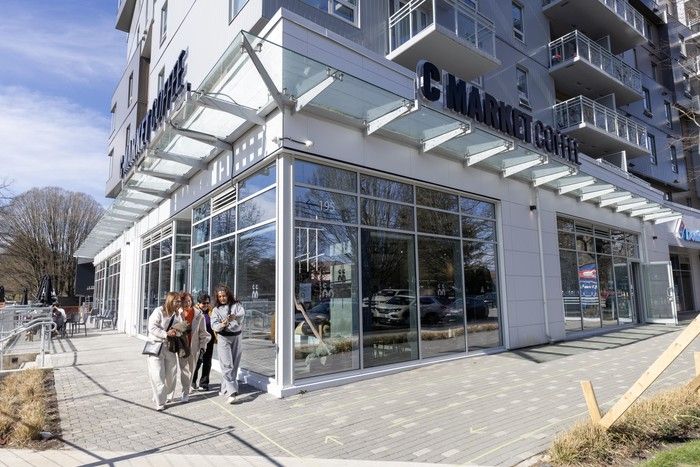  The outside of C Market Coffee on Main Street on a sunny March 2, 2026.