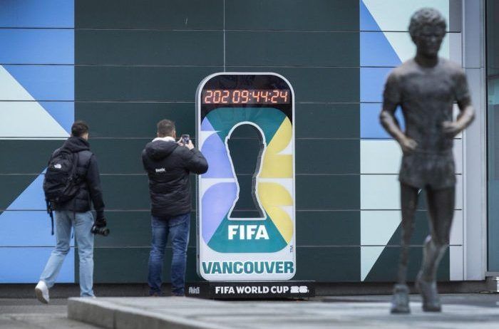  FIFA Countdown clock at Terry Fox Plaza in Vancouver