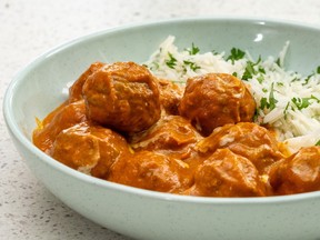 Butter chicken meatballs.