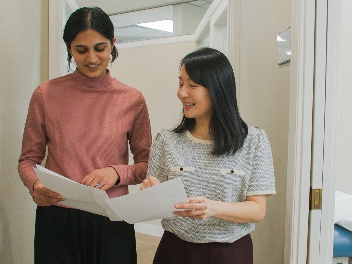 Richmond gastroenterologist Dr. Nancy Fu, right, with Sarah Bains, a specialist registered nurse. Bains and one other RN also work part-time with Fu, doing followup with patients and co-ordinating their care to help reduce wait lists. Often, this can involve educating patients about their disorder and how to manage it day-to-day.