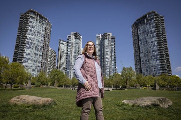 Landscape architect Margot Long at George Wainborn Park in Vancouver. Long worked on designing the park, at the foot of Richards Street, following Expo 86. Jason Payne/ PNG