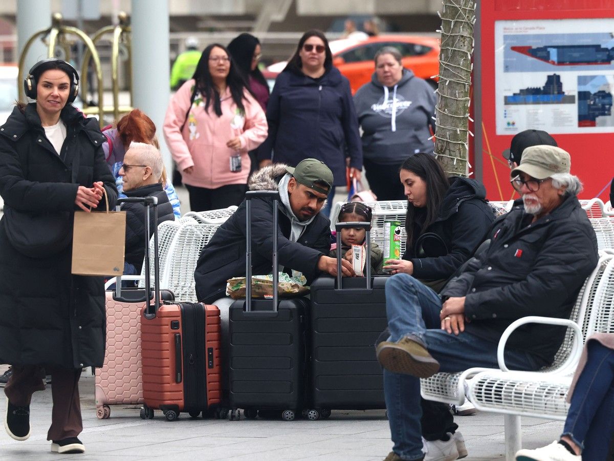 Tourists in Vancouver.