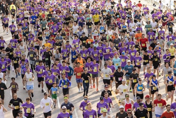 The start line at 2026 Vancouver Sun Run in Vancouver on April 19, 2026.