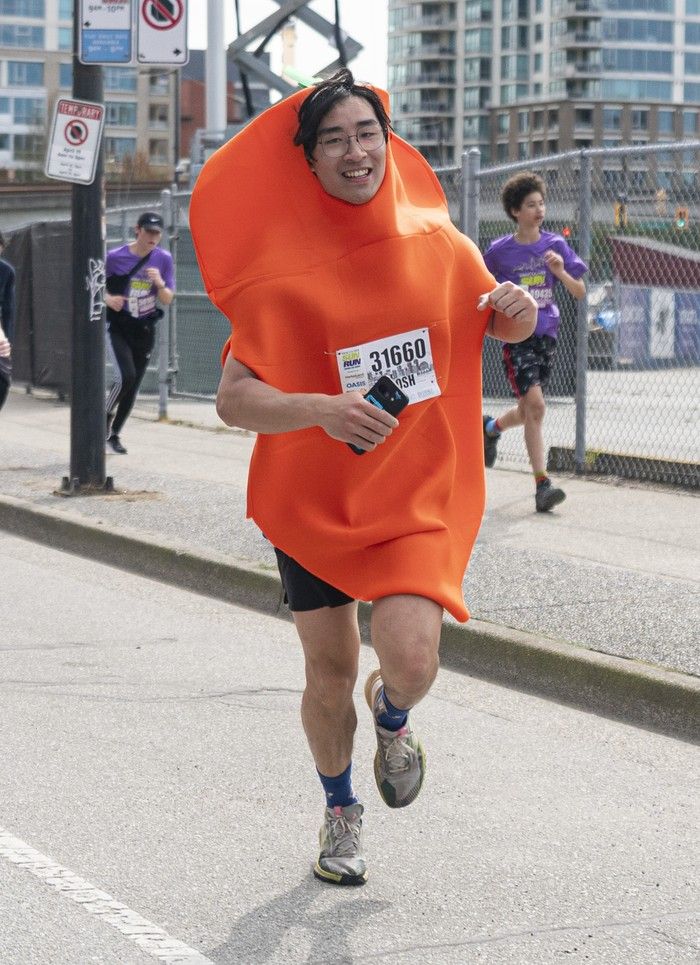 Runners run the course at the 2026 Vancouver Sun Run in Vancouver on April, 19, 2026.