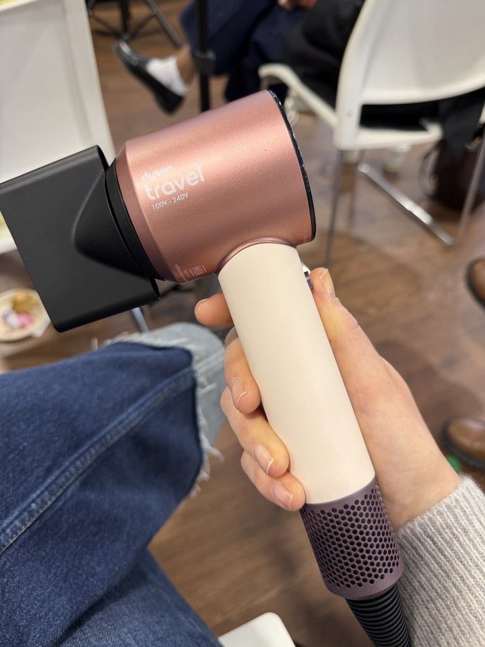 The new Dyson Supersonic Travel hair dryer.