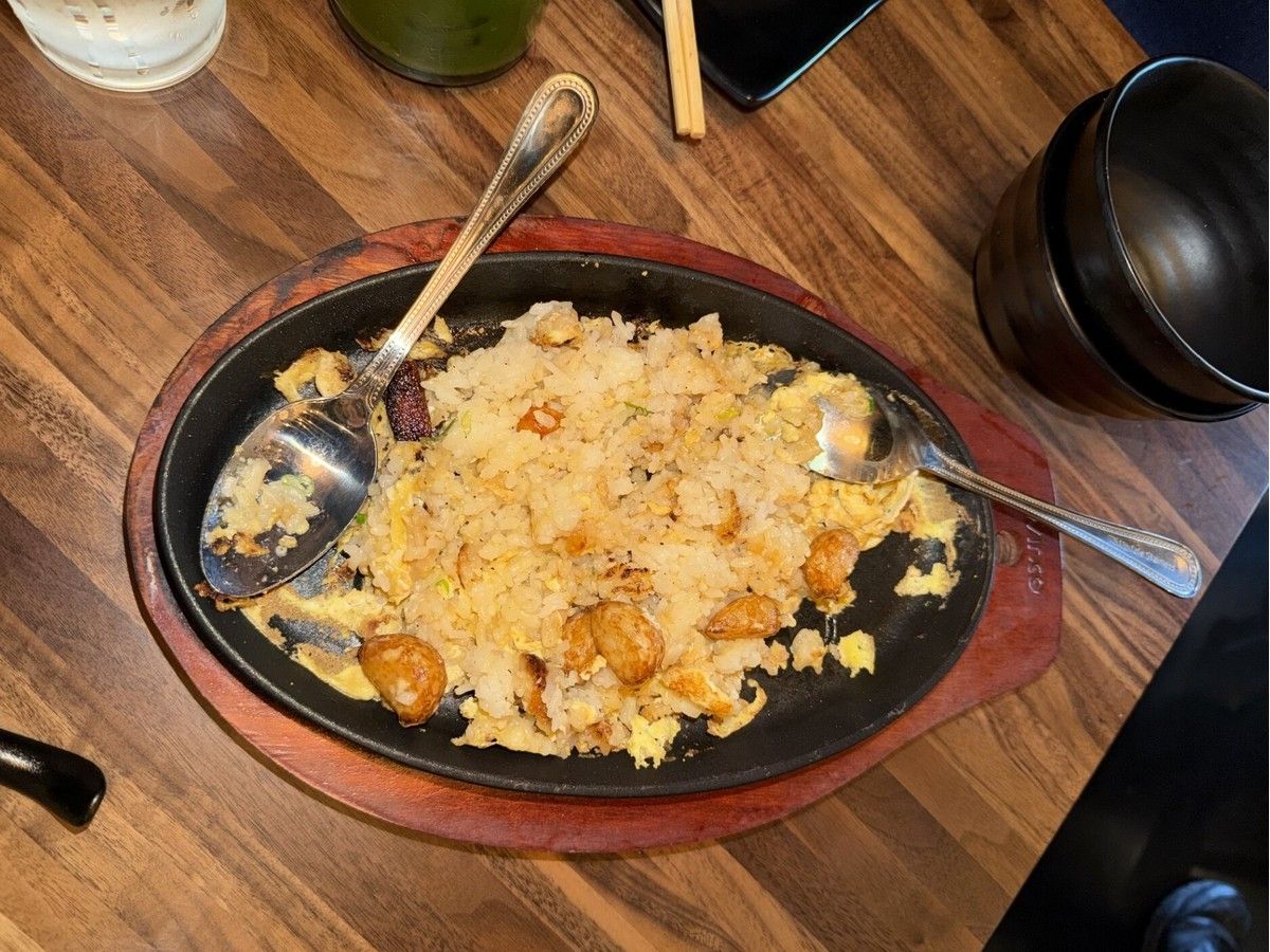 Garlic rice at Jinya Ramen Bar in Langley.