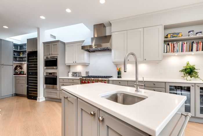  Kitchen appliances include a Wolf range and Sub-Zero refrigerator.