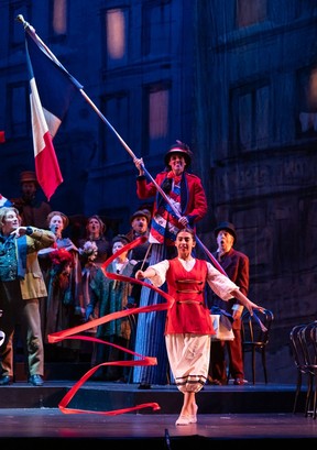 Don Wright is retiring from the Vancouver Opera Chorus after 51 years. He performed in 168 productions. Here he is in La Boheme (far right).