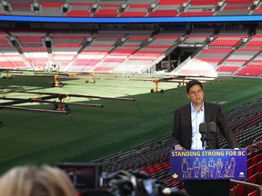 David Eby at the podium
