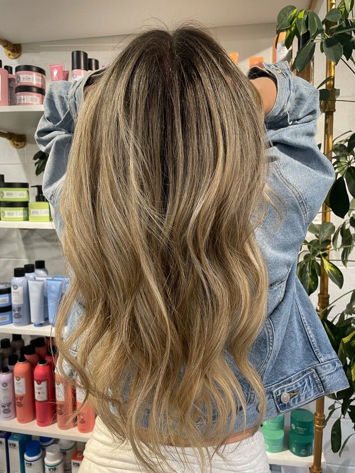 Root drop and root smudge are two colour techniques for blondes. Handout/Nadia Albano