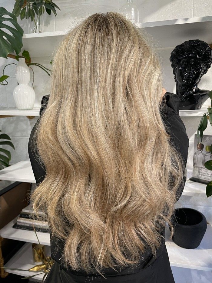 Root drop and root smudge are two colour techniques for blondes. Handout/Nadia Albano
