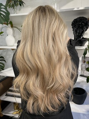 Root drop and root smudge are two colour techniques for blondes. Handout/Nadia Albano
