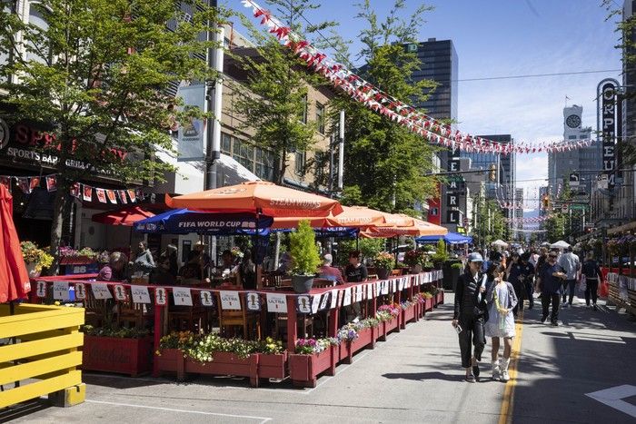 Soccer fans congregated in several areas of Vancouver on Thursday to watch the opening match of the FIFA World Cup 2026. The FIFA Pedestrian Zone in downtown Vancouver was well attended. Mexican fans filled several locations in the Mexican Barrios, including The Cambie to watch their team play South Africa.