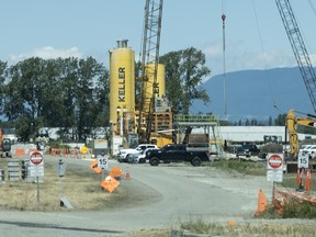 Construction related to the proposed new tunnel next to the Massey Tunnel (south side) in Delta on June 16, 2026.