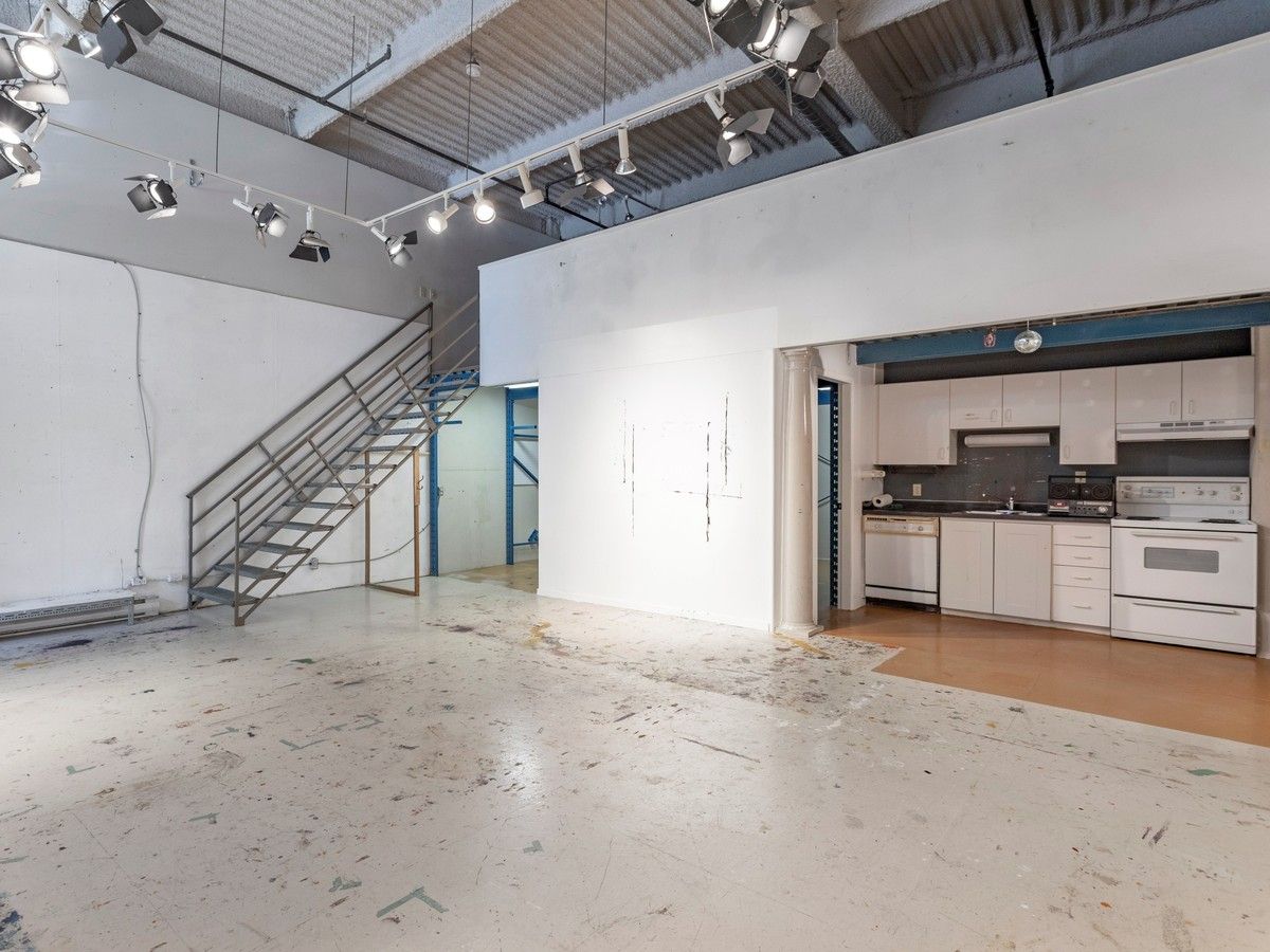 This spacious live/work space at 237 East 4th Avenue, Vancouver, was listed for $1,099,000 and sold for $1,075,000.