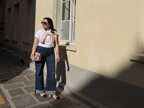 Reporter Aleesha Harris is pictured in Paris.