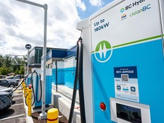 Port Moody rec centre EV charging station