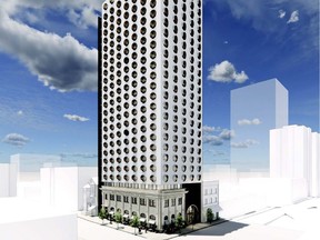 Rendering of application for rezoning of 2345-2349 Main Street.