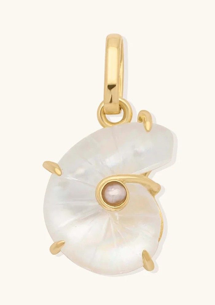 Nautilus shell pendant, $155 at Leah Alexandra, leahalexandra.com