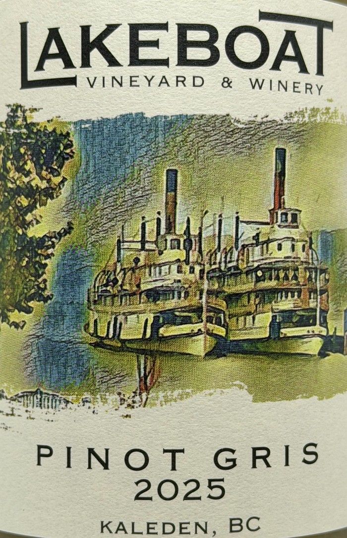 Bottle of Lakeboat Pinot Gris