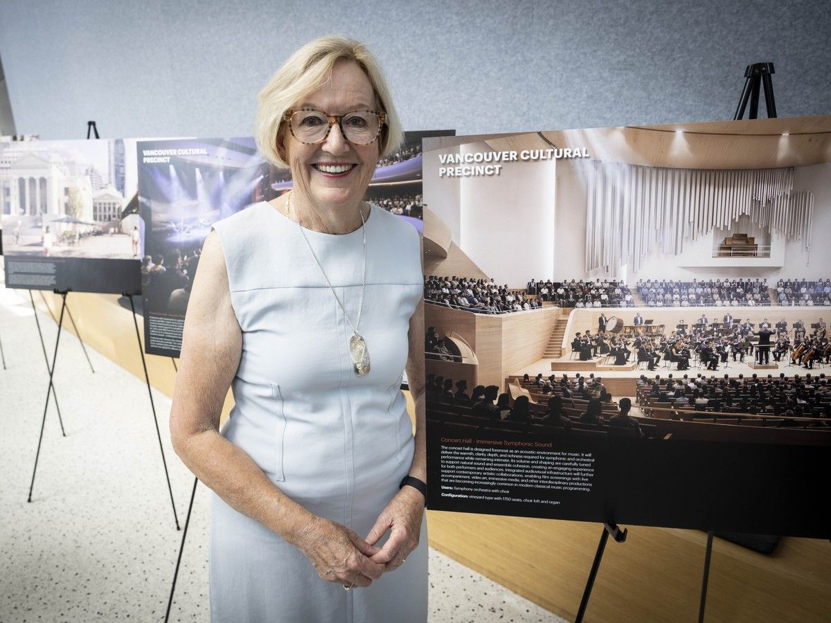 Suzanne Anton is the chair of the Vancouver Concert Hall and Theatre Society.