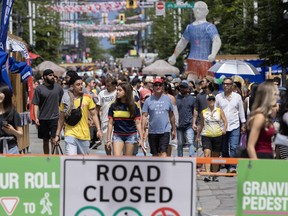 World Cup fans pack the Granville Street Pedestrian Zone on July 7, 2026.