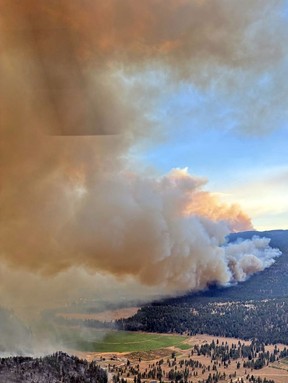 Image of the Bald Range Fire on Aug. 10, 2026.