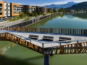 New pedestrian drawbridge spans the Mamquam Blind Channel, connecting downtown Squamish with SEAandSKY.