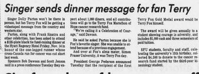 Dolly Parton Terry Fox Story