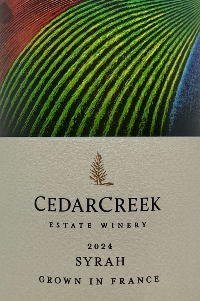 Bottle of CedarCreek Syrah Grown in France 2024.