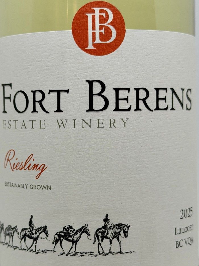 Bottle of Fort Berens Riesling 2025.