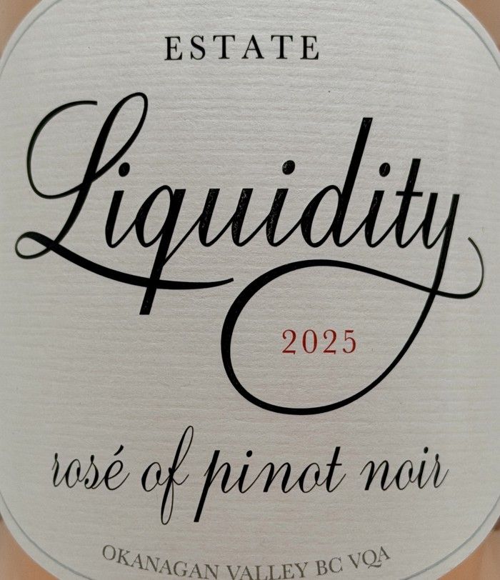 Bottle of Liquidity Rosé of Pinot Noir 2025.