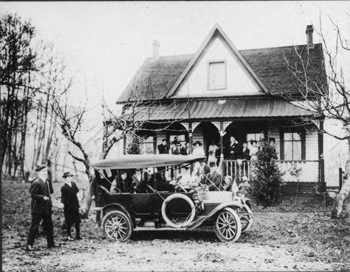 Navvy Jack's House as it appeared on the wedding day of John Lawson's daughter Elizabeth C. Lawson to William John Pitman on Dec. 31, 1914.