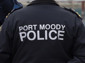 The back of a police jacket