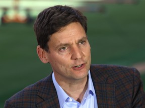B.C. Premier David Eby speaks at a media event on May 12, 2026.