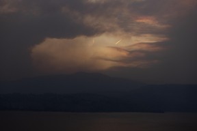 Smoke over Summerland as seen from Sun Rock Lookout in Naramata in Penticton the evening of Aug. 10, 2026.