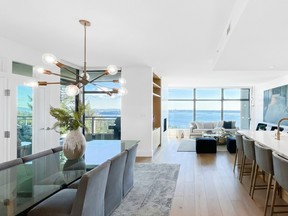 This three-bedroom condo at 3315 Cypress Place, West Vancouver, was listed for $2,550,000 and sold for $2,300,000.