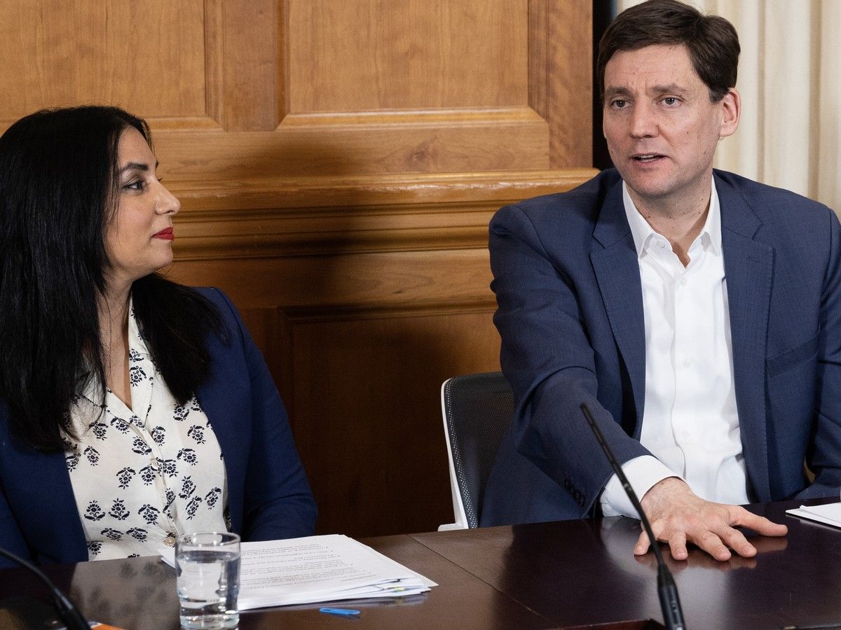 This week NDP MLA Niki Sharma, left, and Premier David Eby kept reminding people that the Conservatives have an interim leader. Yet, it was the NDP that decided the election timing.