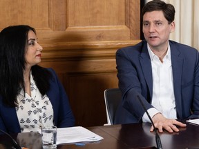 This week NDP MLA Niki Sharma, left, and Premier David Eby kept reminding people that the Conservatives have an interim leader. Yet, it was the NDP that decided the election timing.